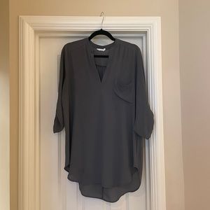 Olive green lush roll tab top